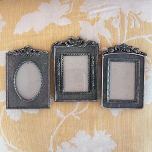 Vintage Ornate Metal Mini Picture Frames